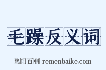 毛躁反义词是什么意思的图片